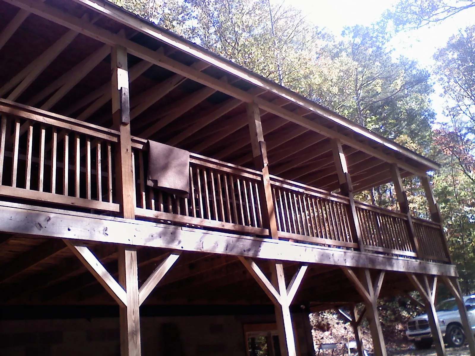 Timber framing under a new elevated porch and deck — Roof Leak Repair in Anthony by Roofing Brothers